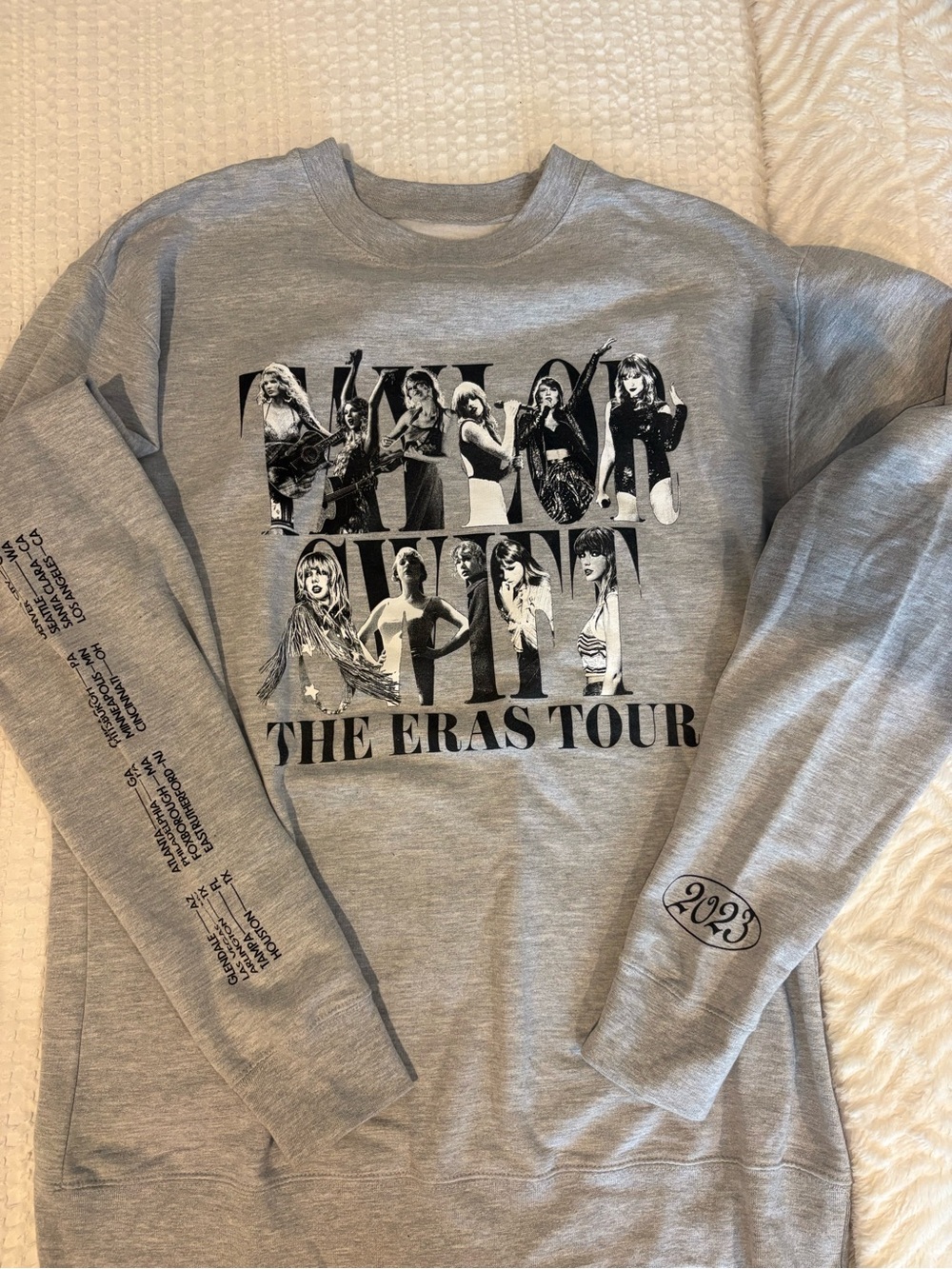 Taylor Swift The Eras Tour Gray Sweatshirt